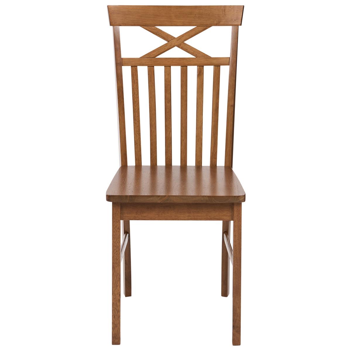 ESSZIMMERSTUHL 2er Set Holz Braun Houston - Schwarz/Braun, Holz (44/94/51cm) - Beliani