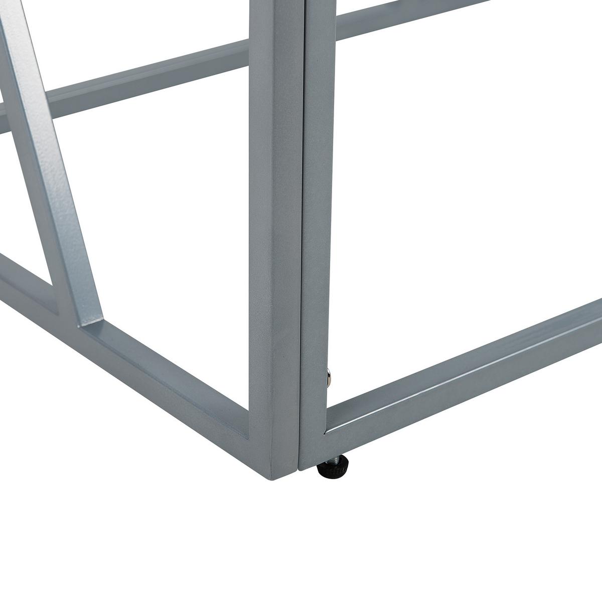 KONSOLENTISCH Glas silber Orland - Transparent/Silberfarben, Glas (40/100/85cm) - Beliani