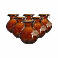 VASEN Marokko Wabe braun 18,5 cm 6er Set - Braun, Glas (14/18.5cm) - Ritzenhoff Breker
