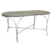 BEISTELLTISCH aus Metall, grau, 121x65x52cm - Grau, Metall (65/120.5/52cm) - Wanderlust