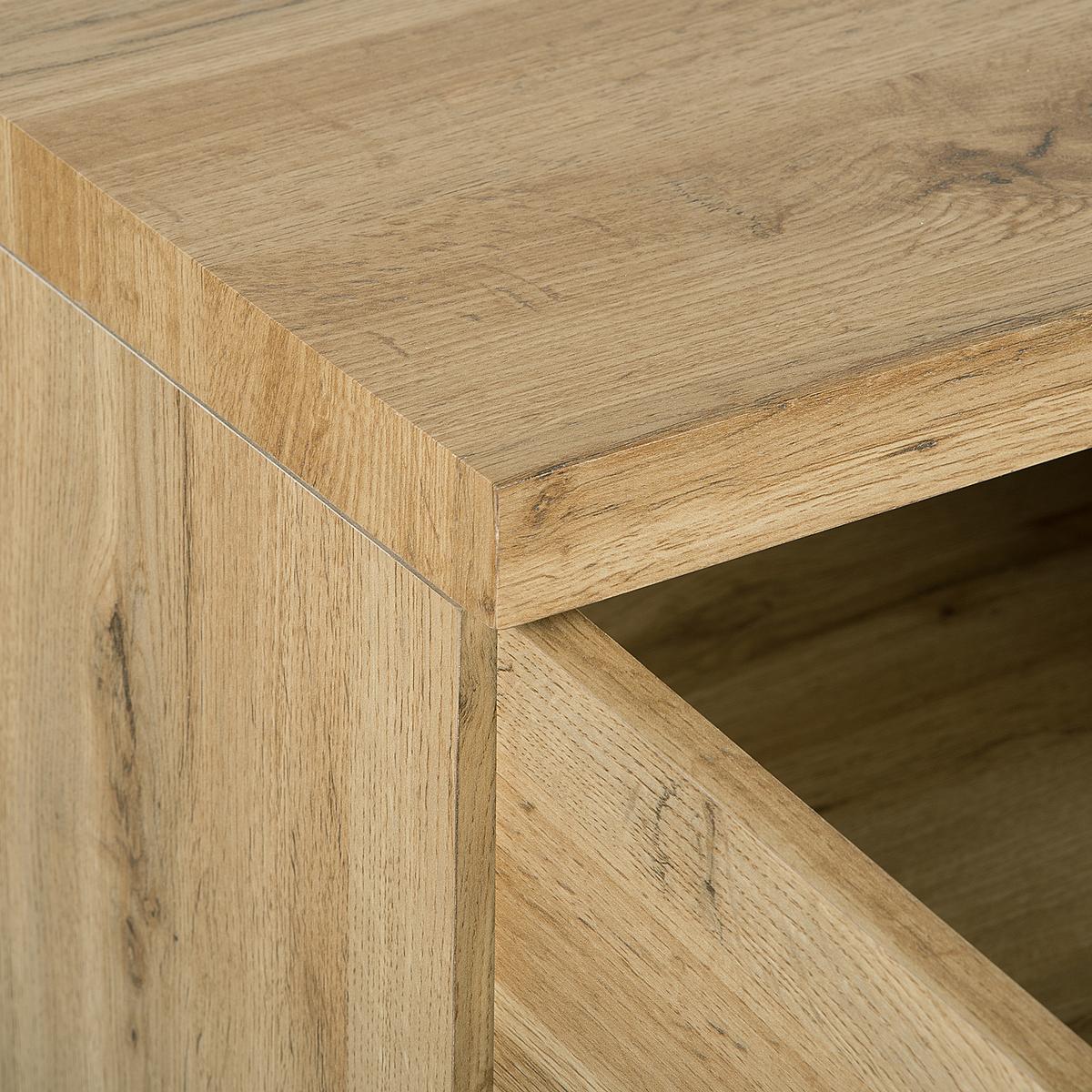 SCHRANK Hellbraun Timber - Braun, Holzwerkstoff (140/79/42cm) - Beliani