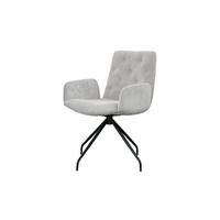 DREHSTUHL NEW CHARME Hellgrau Cord (1er-Set) - Hellgrau, Textil (59/87/66cm) - KAWOLA