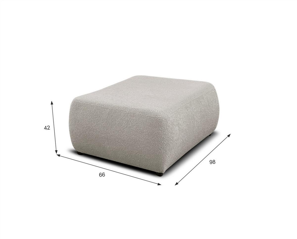 POLSTERHOCKER Anike In Now Or Never - Altrosa, Holzwerkstoff/Textil (98/42/66cm) - Fun Möbel