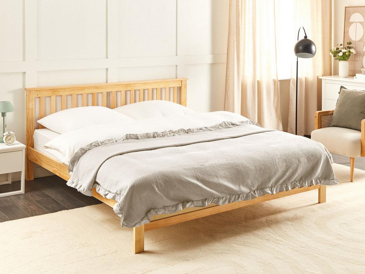 DECKE Beige 220 x 240 cm Hatton - Beige, Textil (200/220cm) - Beliani