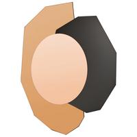 WANDSPIEGEL 62/80 cm Roségold Troyon - Roségold/Schwarz, Glas (62/80/2cm) - Beliani