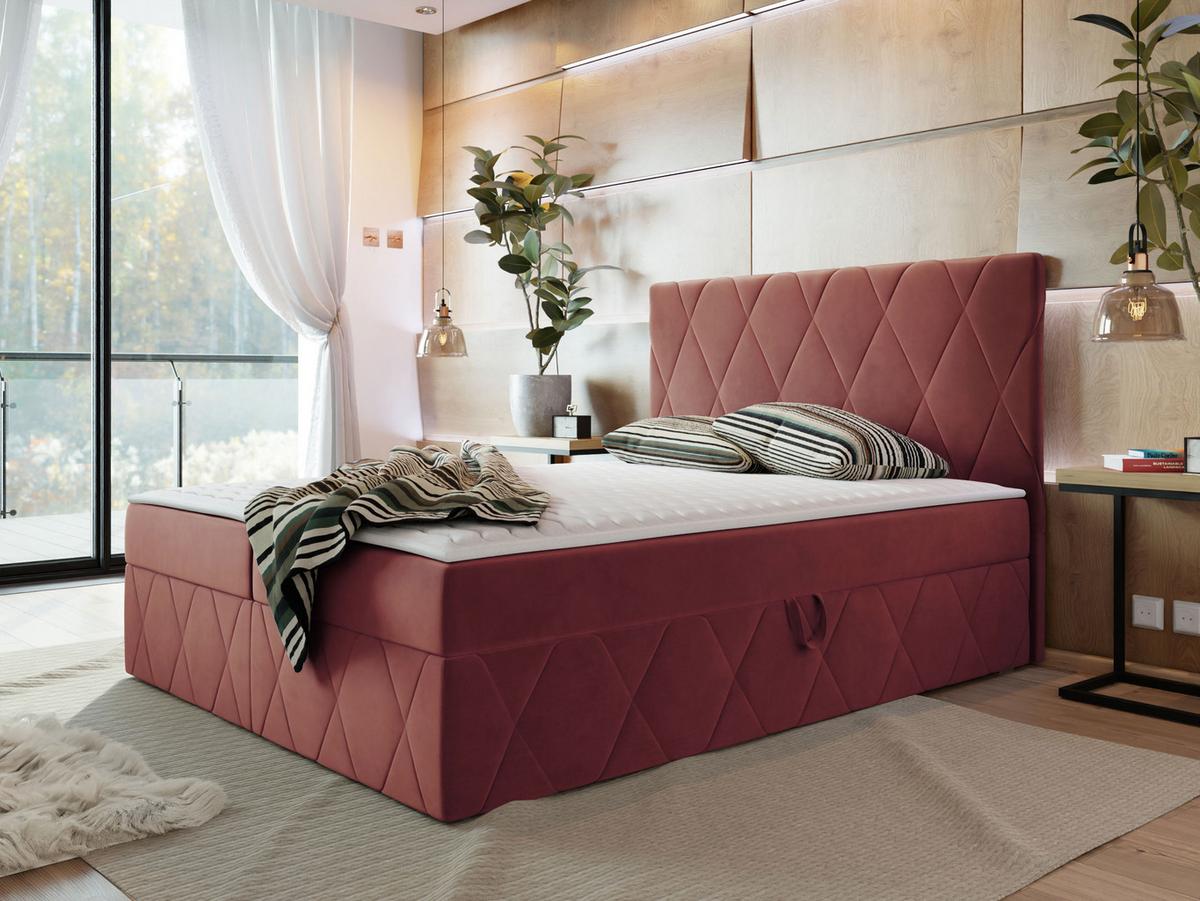 BOXBETT Simoti - H3 - Rosa, Holzwerkstoff (160/200cm) - MIRJAN24