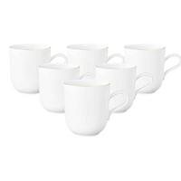 HENKELBECHER Liberty Goldrand weiß-gold 400 ml 6er Set - Goldfarben/Weiß, Keramik (0.4L) - Seltmann Weiden