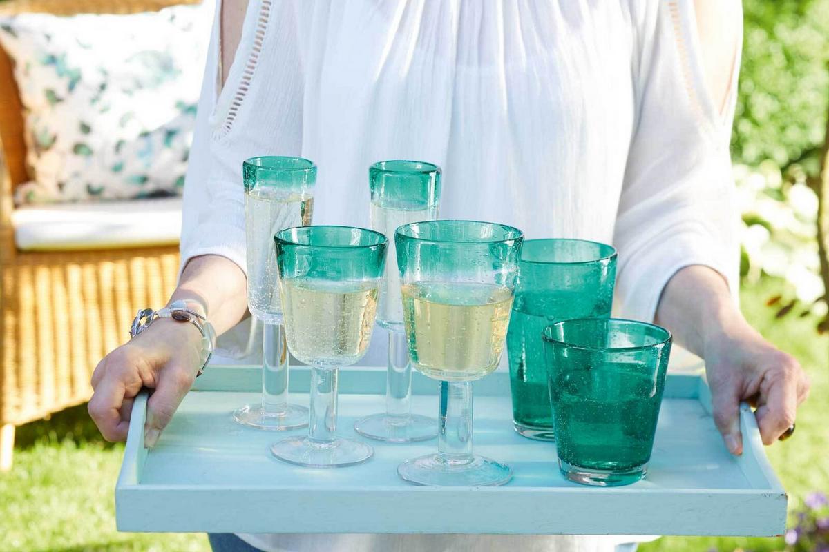 TRINKGLÄSER Burano lila 330 ml 6er Set - Lila, Glas (0.33L) - Leonardo Living