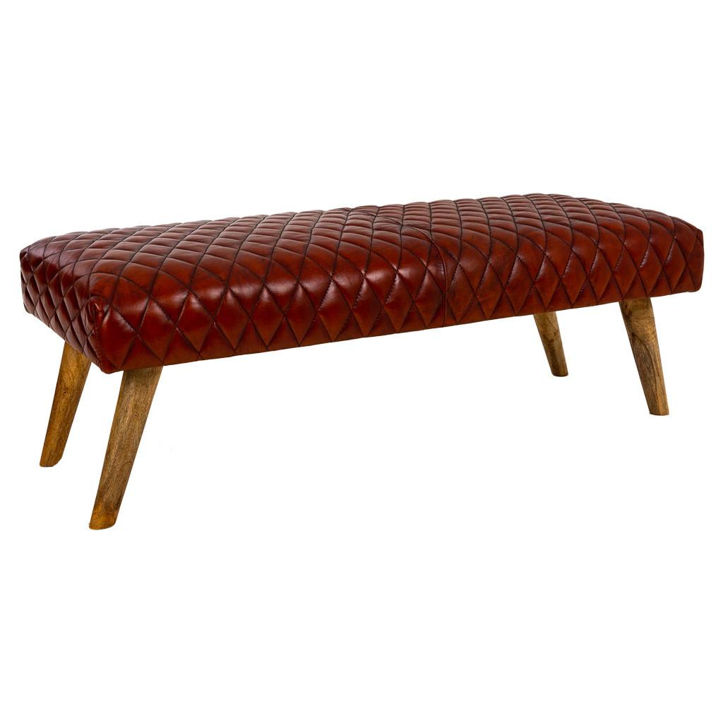 BANK 115x53x38 cm - Braun, Fell (115/38/53cm) - Wanderlust