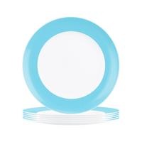 FRÜHSTÜCKSTELLER Liberty Pure Colors Lagoon Blue ø 22,5 cm 6er Set - Blau, Keramik (22.6cm) - Seltmann Weiden