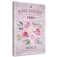 WANDBILD vintage rosenstrauß - Pink, Textil (40/60cm) - Feeby
