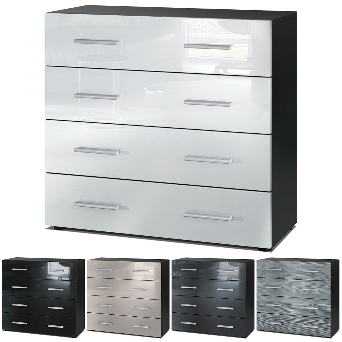 KOMMODE Pavos Avola-Anthrazit - Anthrazit, Holzwerkstoff (76/72/35cm) - Vladon