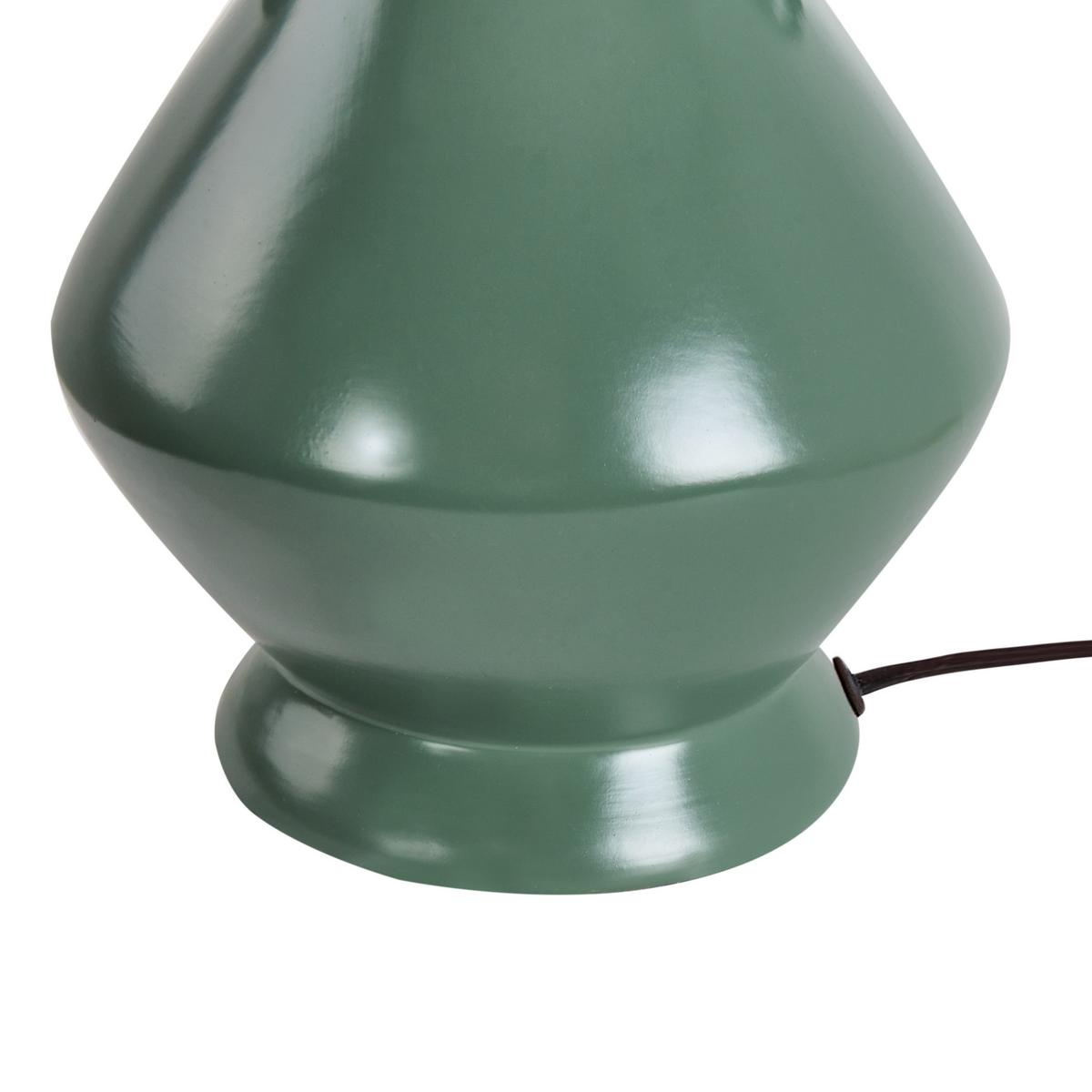 TISCHLAMPE Keramik Grün Kerulen - Beige/Grün, Keramik (23/23/41cm) - Beliani