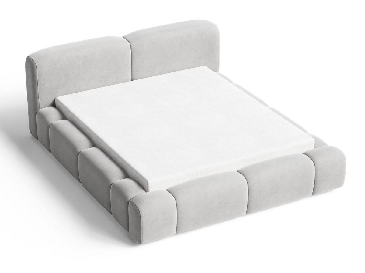POLSTERBETT Aubi 140x200 Grau - Grau, Textil (140/200cm) - Graingold