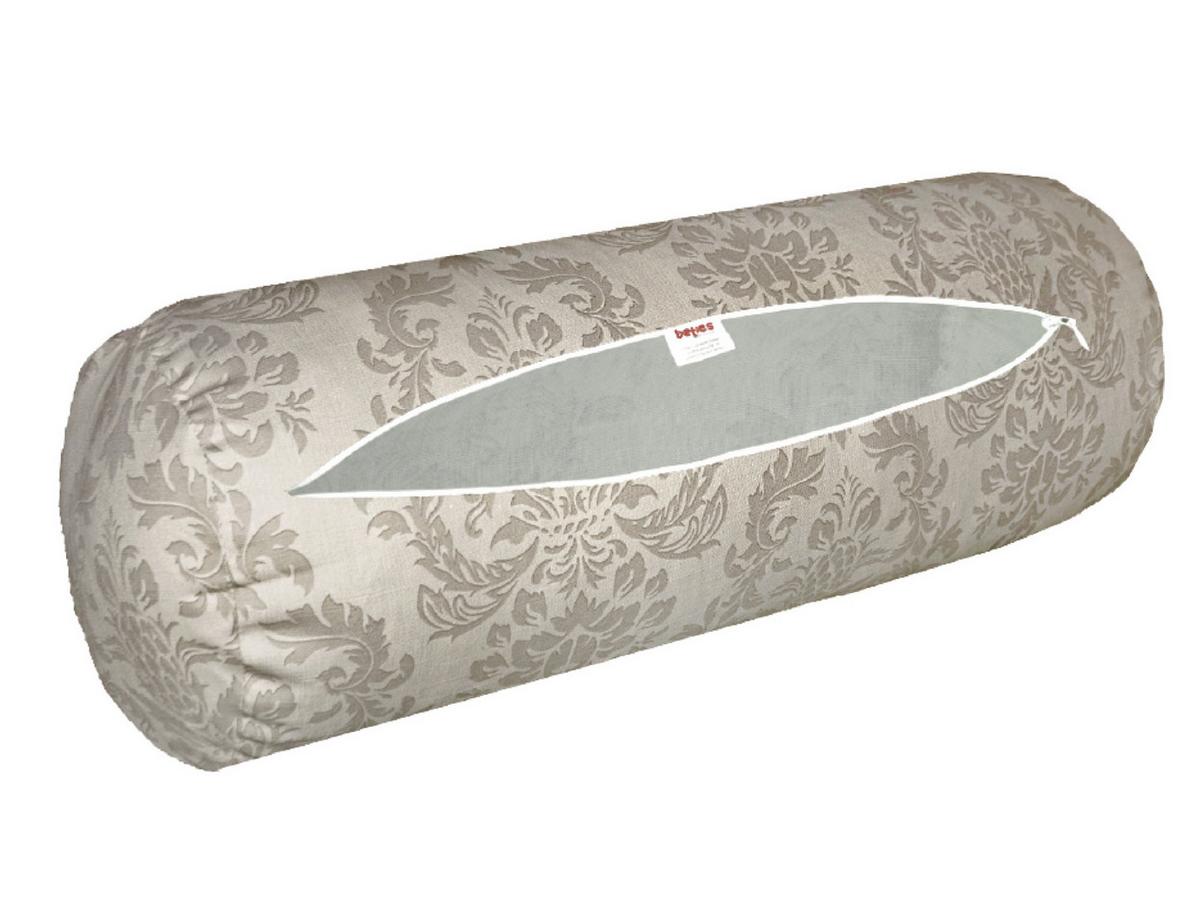 XL-NACKENROLLENHÜLLE Epoche linen-taupe 25/70 cm - Ecru, Textil (25/70cm) - beties Heimtextil