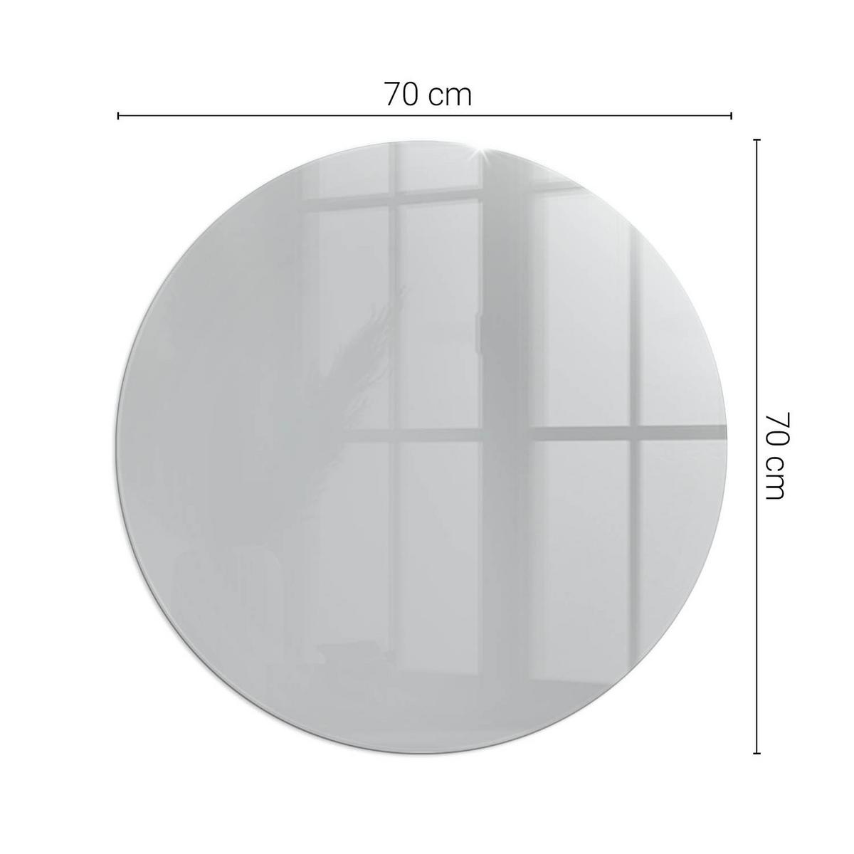 GLASPLATTE für Kamin Ø 70 cm - Grau, Glas (70/70/0.4cm) - TULUP