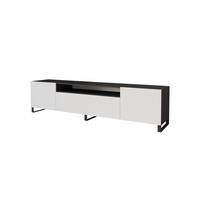 LOWBOARD ELIO-S 200x53x41 cm - Schwarz / Weiß - Anthrazit/Schwarz, Holzwerkstoff (200/53/41cm) - ALTDECOR