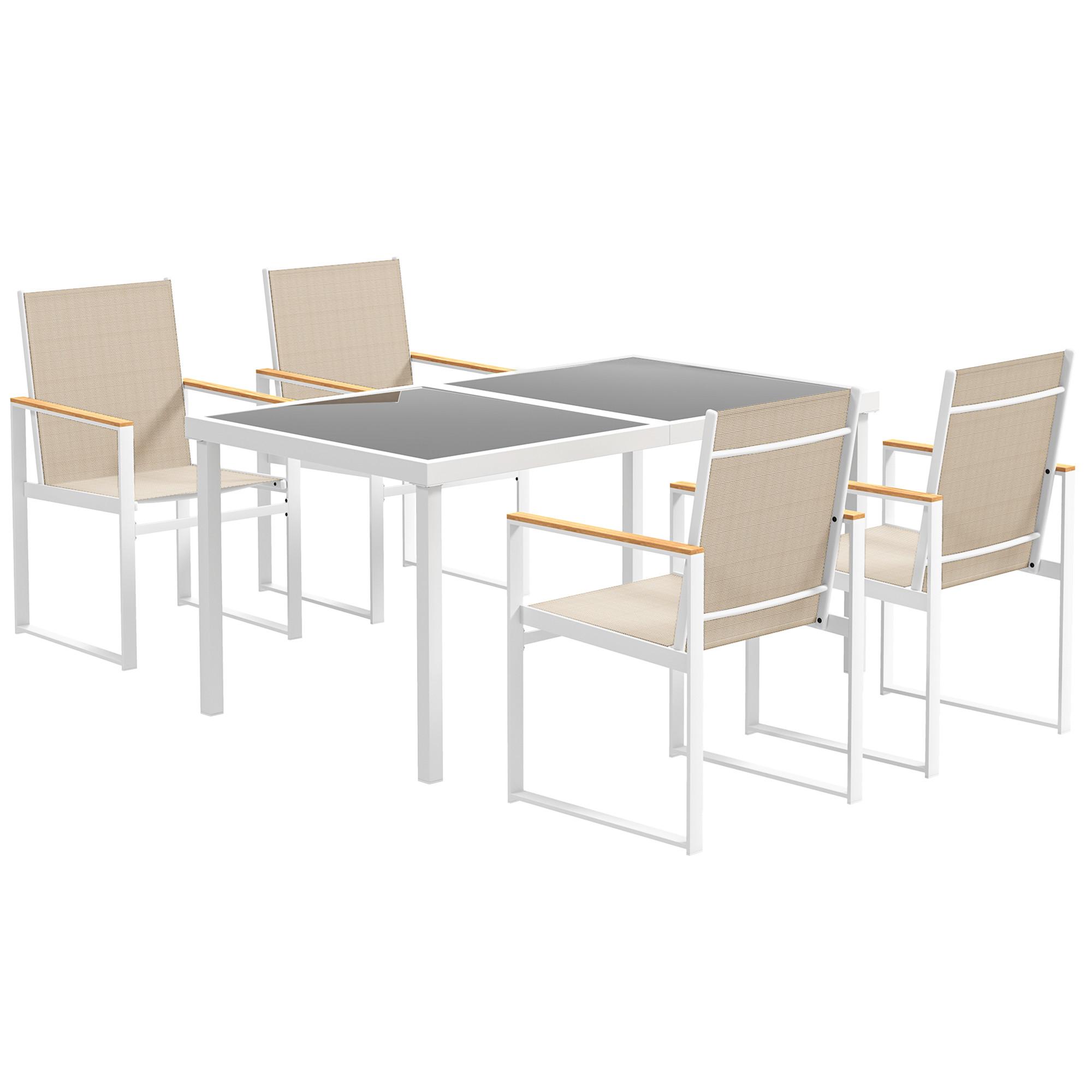 SITZGRUPPE 5 tlg. - Multicolor, Metall - Outsunny