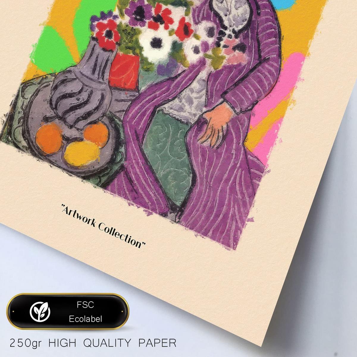 POSTER Set Mit 6 Henri Matisse Feminin Drucke Des Fauvismus Und Der Abstrakten Kunst Für Innenarchitektur A3 & A4 Weißer Rahmen - Weiß, Papier (29/3cm) - Nacnic