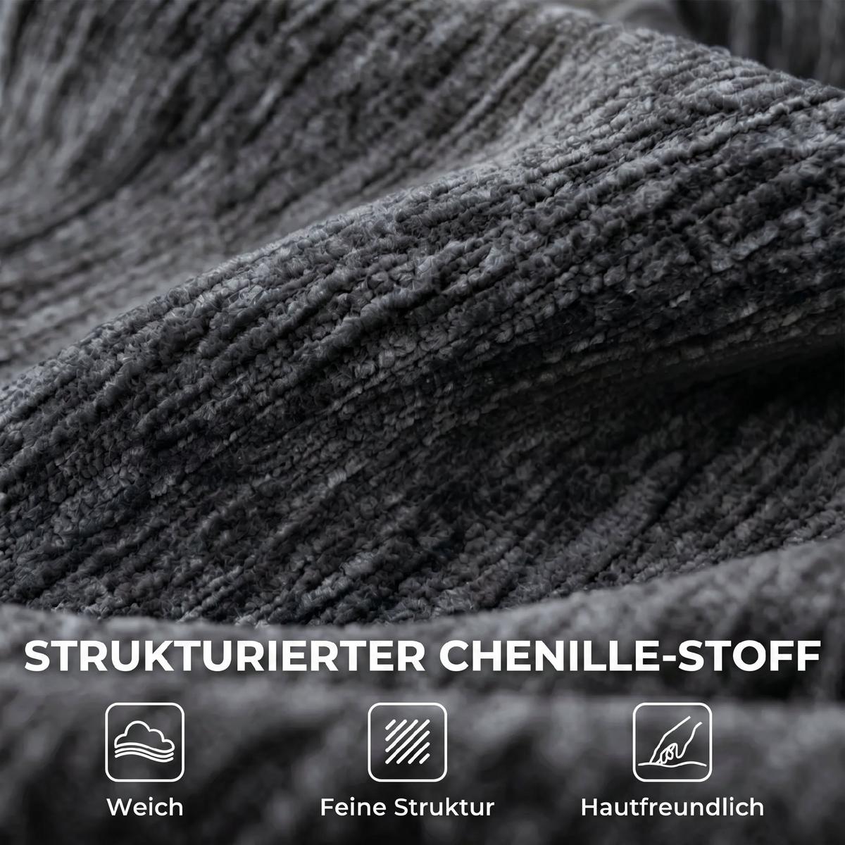 3-SITZER-SOFA Polyester Grau - Grau, Textil (104/87/248cm) - HOMCOM