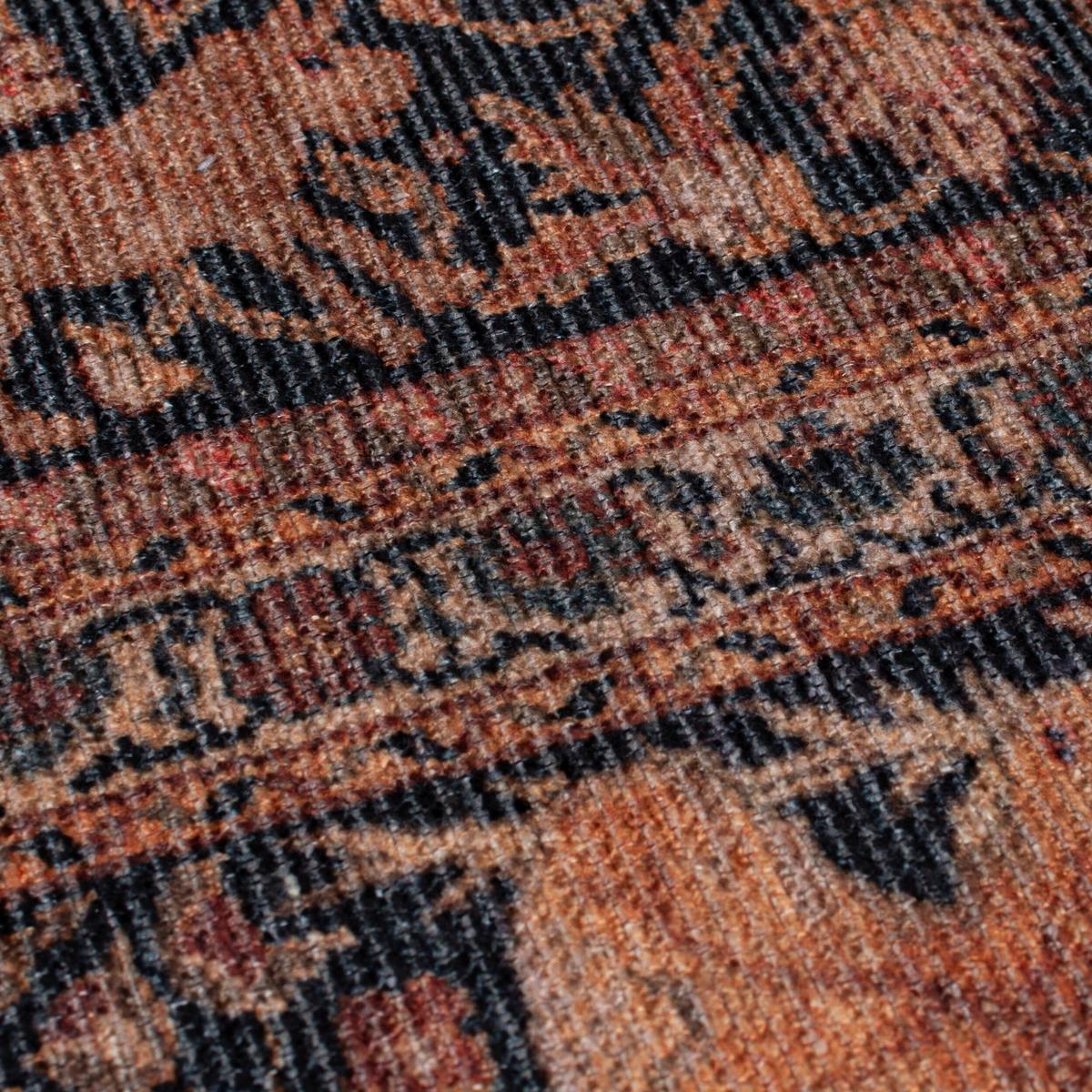 TEPPICH Waschbar HURST, orientalisch mit Medaillon, aus Polyester, Rot, 152 x 230 cm - Rot, Textil (230/152cm) - KADIMA DESIGN