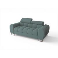 SOFA 2-sitzer Bastien In Stoff Gemma - Blau, Holzwerkstoff/Textil (195/95/97cm) - Fun Möbel
