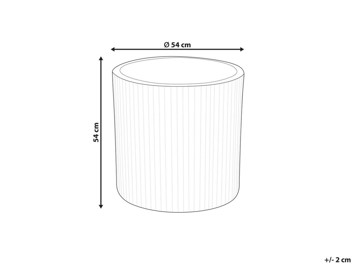 BLUMENTOPF graphitgrau rund 55/55/55 cm Oreoi - Grau, Naturmaterialien (55cm) - Beliani