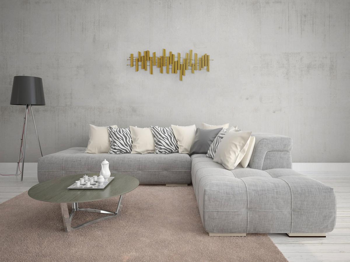 WANDDEKO Gold 115/38 cm - Goldfarben, Metall (2.21/38/5cm) - KUNSTLOFT