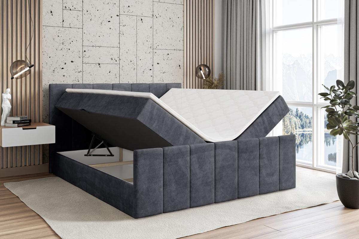 BOXBETT MOETI-Z - 200x200 cm - H4 - Dunkelgrau - Dunkelgrau, Holzwerkstoff (200/200cm) - ALTDECOR