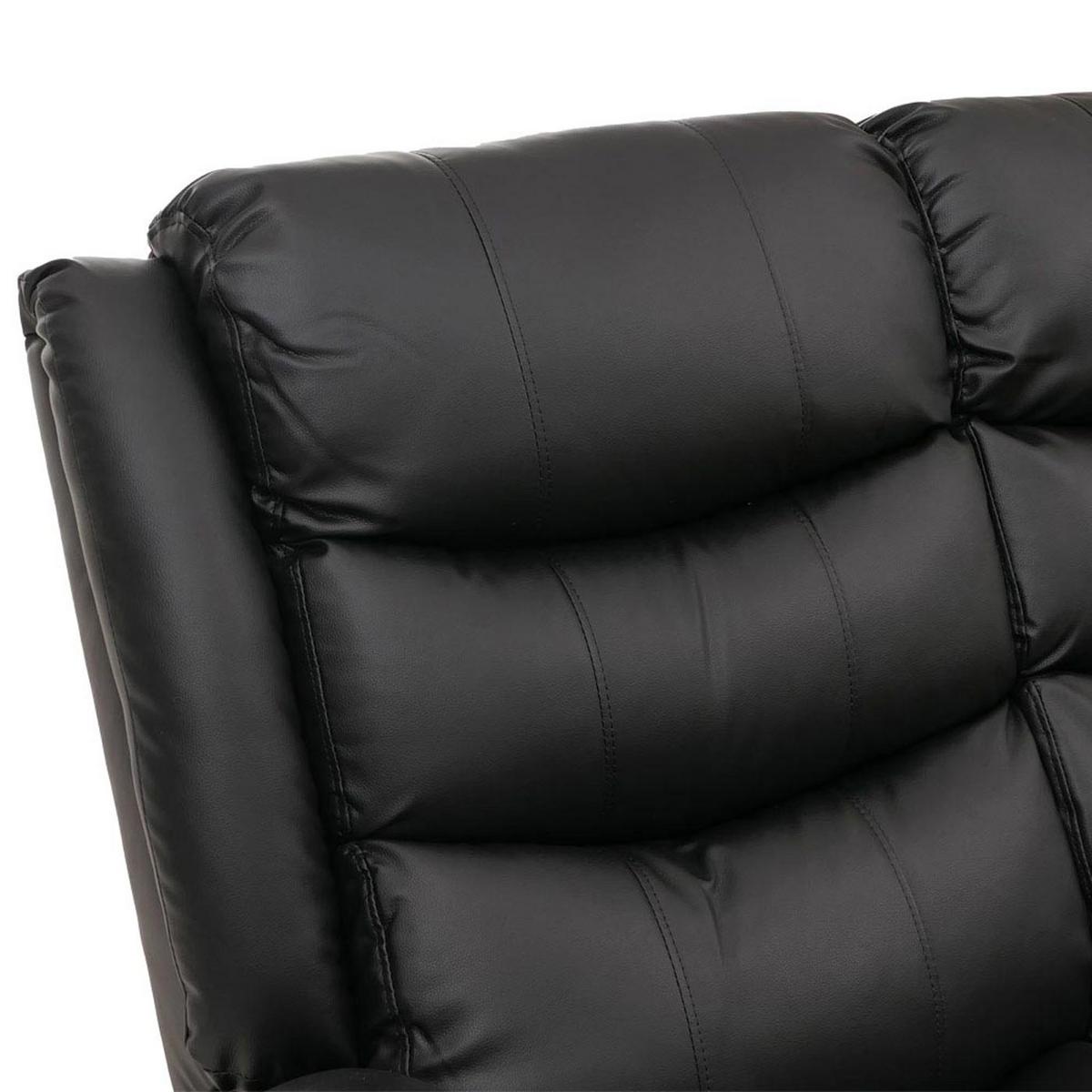 3ER KINOSESSEL Schwarz - Schwarz, Textil (181/107/164cm) - MCW