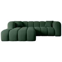 ECKSOFA Ottomane Links OLEA-L1 - 231x173x74 cm Grün - Schwarz/Rosa, Holzwerkstoff/Kunststoff (190/242cm) - ALTDECOR