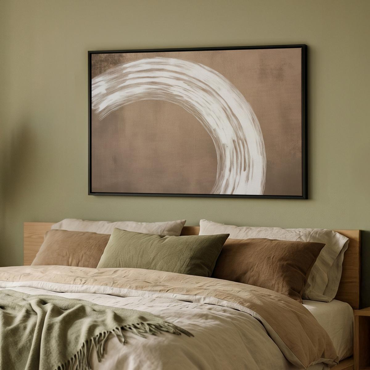 LEINWAND Bilder mit Rahmen - Farbe - Braun - Japandi - 90x60 - Kupferfarben, Textil (90/60cm) - MuchoWow