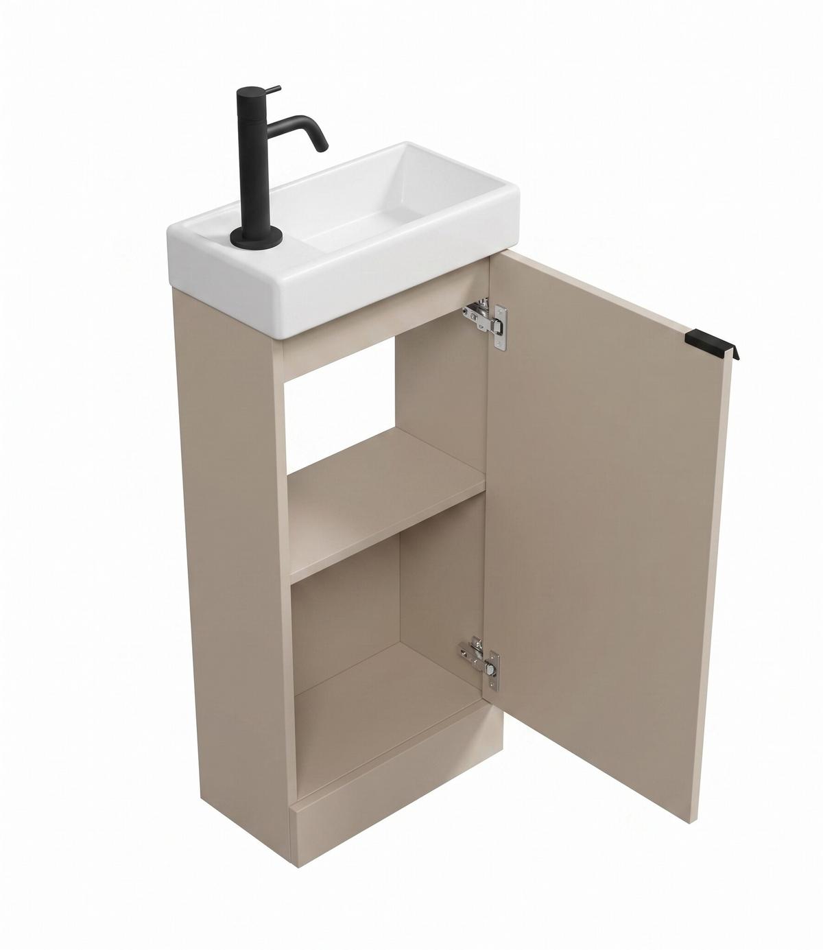 GÄSTE-WC-MÖBELSET Orion 2 Teile Cashmere - 40 x 22 x 88 cm - Kaschmir, Holz (40/88/22cm) - Badplaats