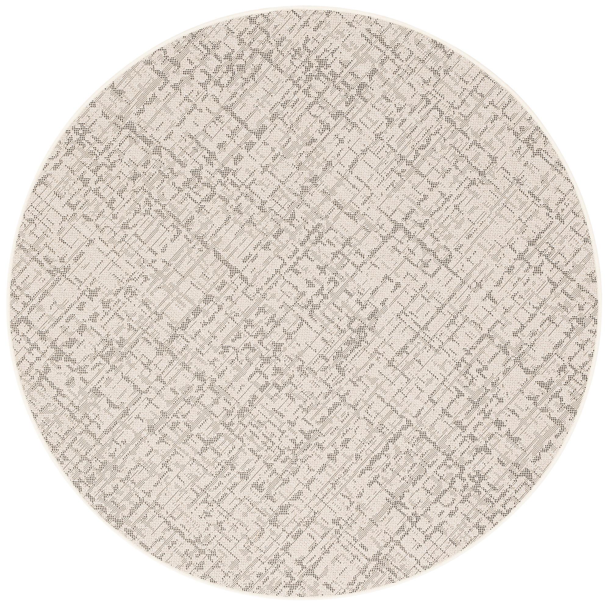 IN & OUTDOOR TEPPICH OSLO TREND RUND - Creme, Textil (100/100cm) - Snapstyle