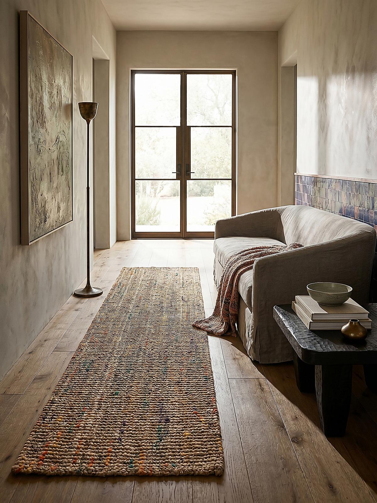 JUTETEPPICH handgewebt ERME, in Naturjute, Beige, 60 x 230 cm - Beige, Textil (60/230cm) - KADIMA DESIGN