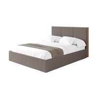 POLSTERBETT mit Bettkasten und Lattenrost, Boxbett ohne Matratze - LILA 140x200 Braun - Braun, Holzwerkstoff/Textil (140/200cm) - ALTDECOR