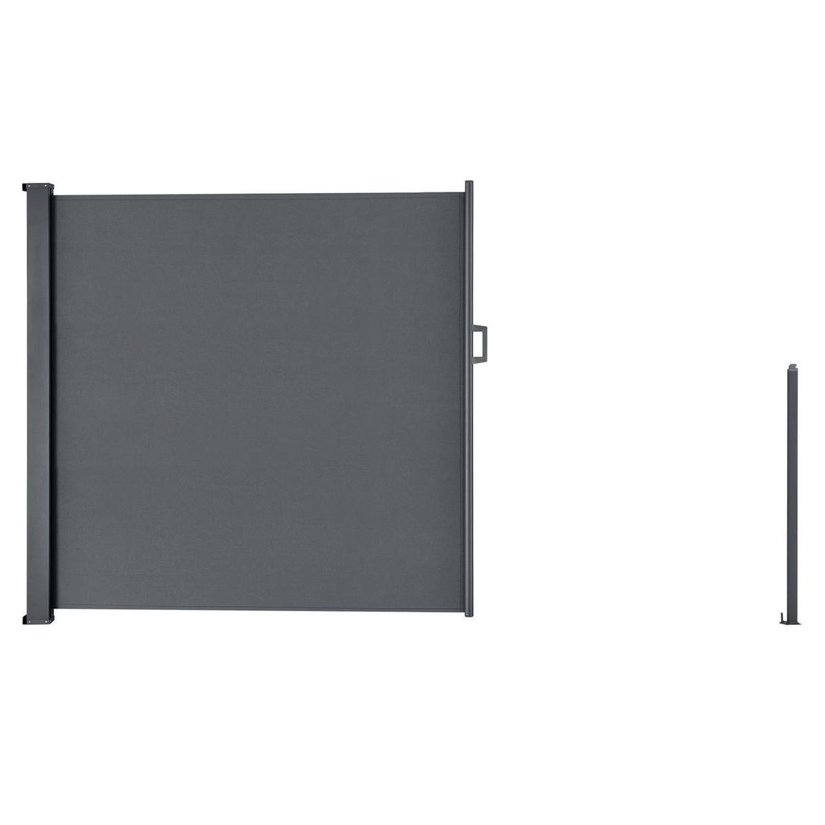 SEITENMARKISE Dubai dunkelgrau 300x190 cm - Grau, Kunststoff (300/190/300cm) - Juskys