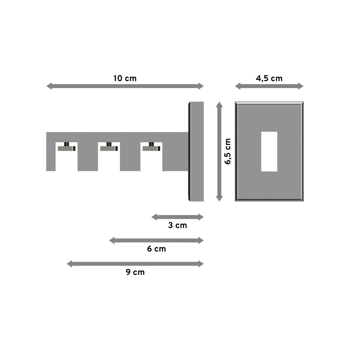 TRÄGER FÜR GARDINENSTANGEN INNENLAUF 14x35 mm, Smartline 3-läufig, Chrom - Chromfarben, Metall (10/6.5/4.5cm) - INTERDECO