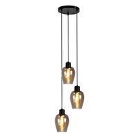 PENDELLEUCHTE Paul 22/22/120 cm - Schwarz, Glas (22/22/120cm) - ZMH