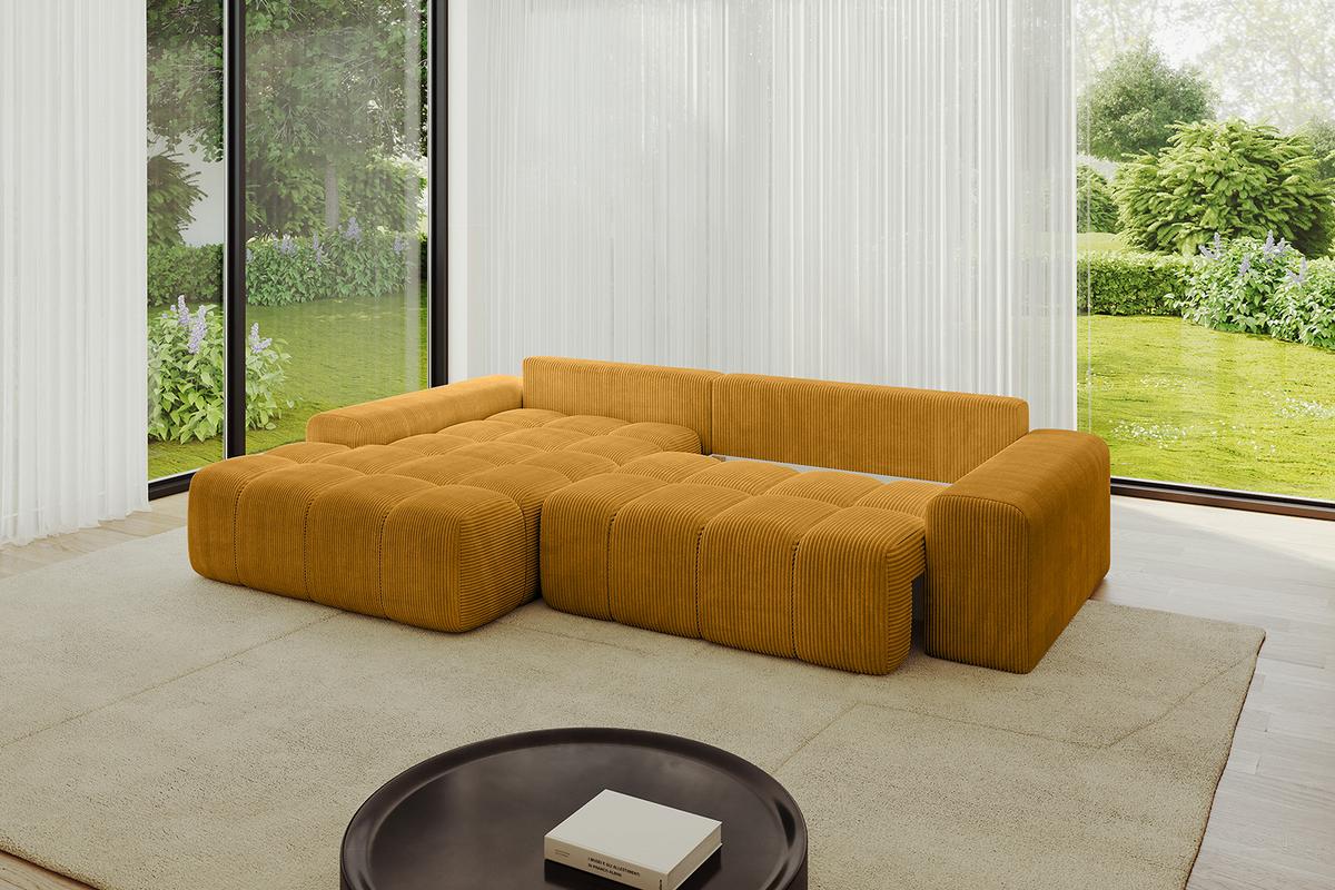 ECKSOFA Ottomane Links ENSI-L - 267x164x69 cm Currygelb - Currygelb, Holzwerkstoff/Kunststoff (267/164cm) - ALTDECOR