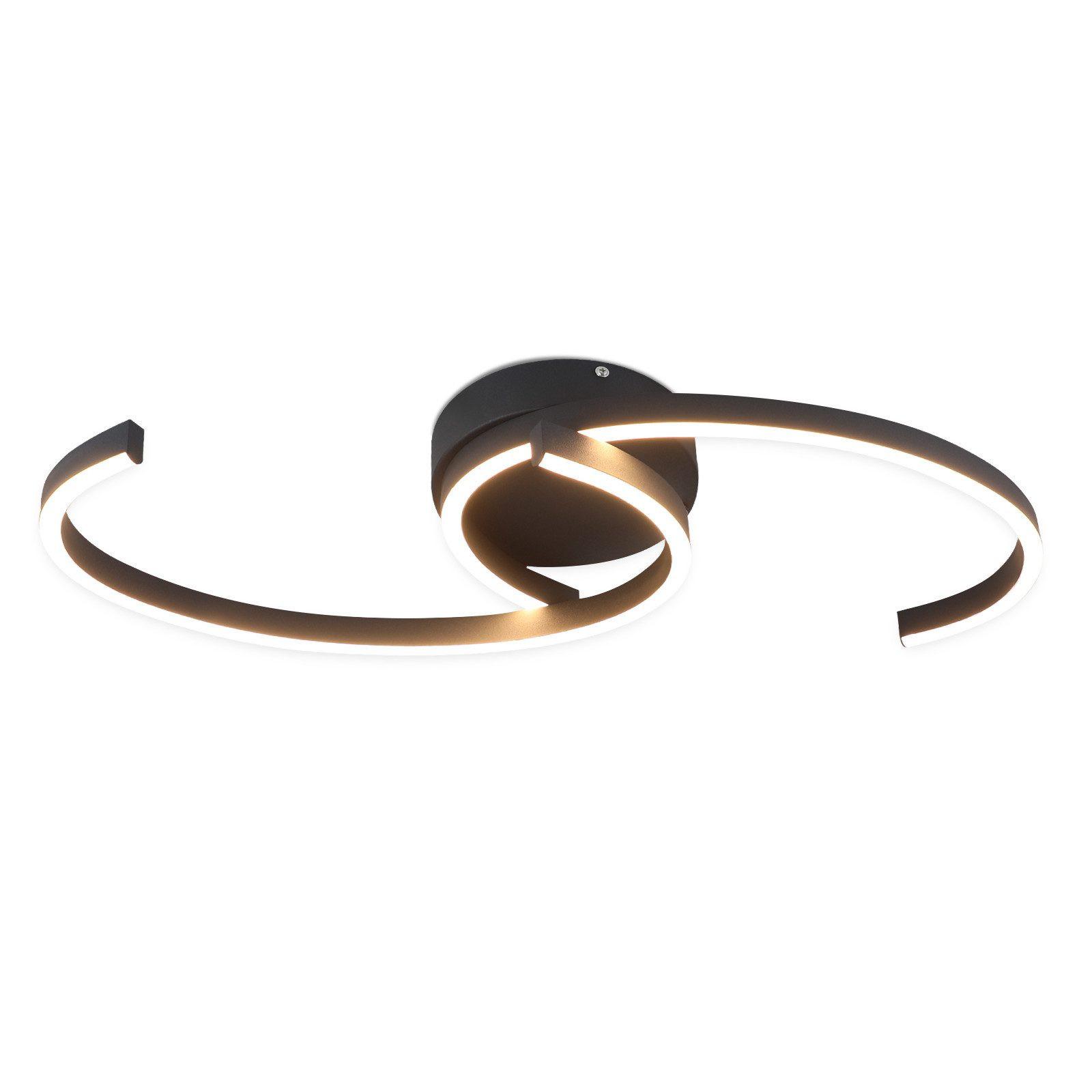 LED-DECKENLEUCHTE Lapp 23/61.6/7cm - Schwarz, Metall (61.6/23/7cm) - Nettlife