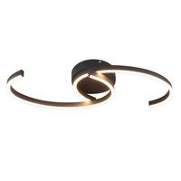 LED-DECKENLEUCHTE Lapp 23/61.6/7cm - Schwarz, Metall (61.6/23/7cm) - Nettlife
