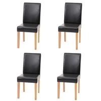 ESSZIMMERSTUHL Schwarz, Braun 4er-Set - Schwarz/Braun, Textil (43/90/56cm) - MCW