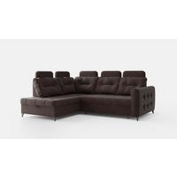 ECKSOFA Wendie - Dunkelbraun, Holzwerkstoff/Textil (200/250cm) - Fun Möbel