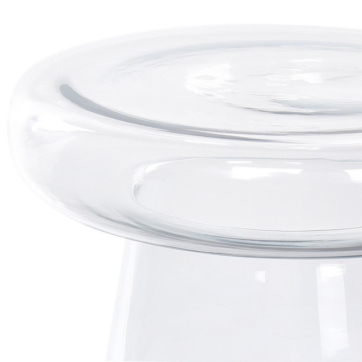 BEISTELLTISCH Glas transparent rund 39 cm Caldera - Transparent, Glas (39/39/40cm) - Beliani