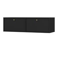 LOWBOARD TORINO 120,6x40,8x35 cm mit 2 Türen Graphitfarben - Graphitfarben, Holzwerkstoff (120.6/35/40.8cm) - MASSENO