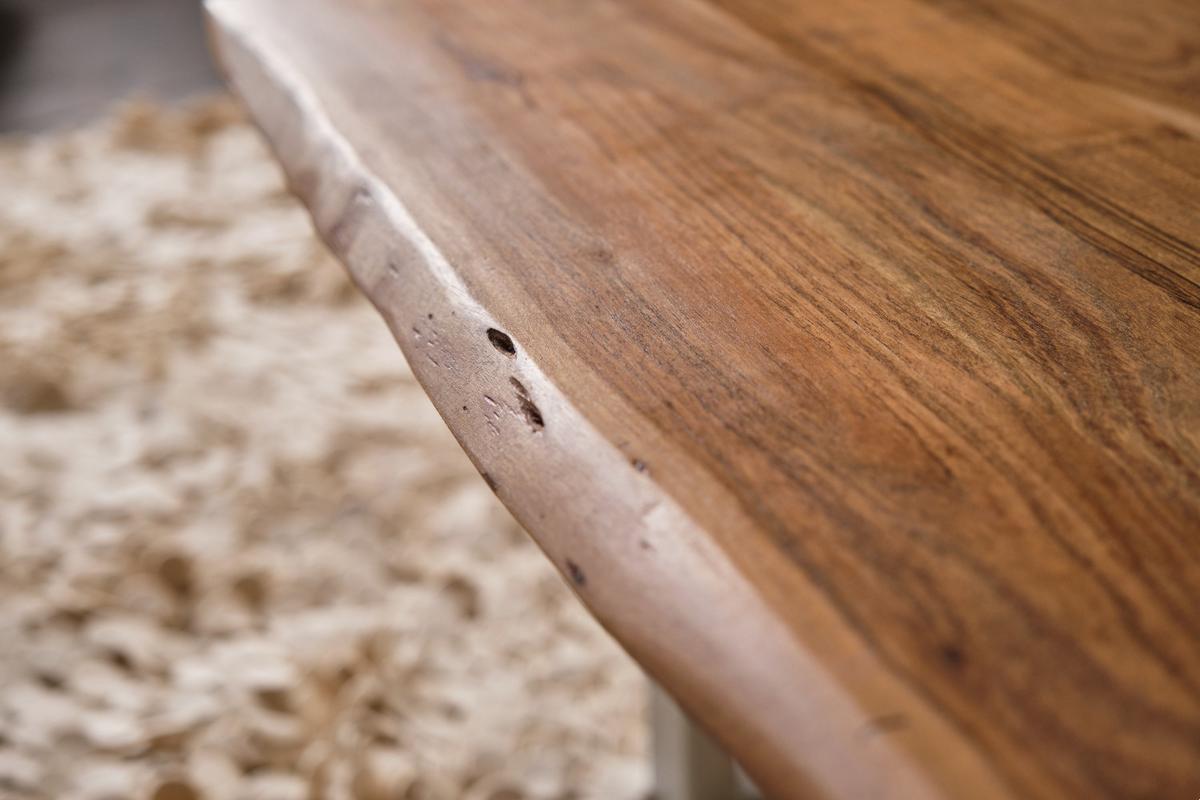 COUCHTISCH LORE Holz Akazie - Silberfarben/Zwetschgeholzfarben, Holz/Metall (80/80/42cm) - KAWOLA