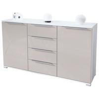 SIDEBOARD Linio Sandgrau Hochglanz - Sandfarben, Holzwerkstoff (138.5/75.5/35cm) - Vladon