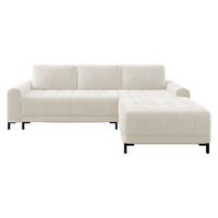 ECKSOFA Aris L, Seite: Rechts - Creme/Schwarz, Holz/Textil (258/168cm) - MIRJAN24