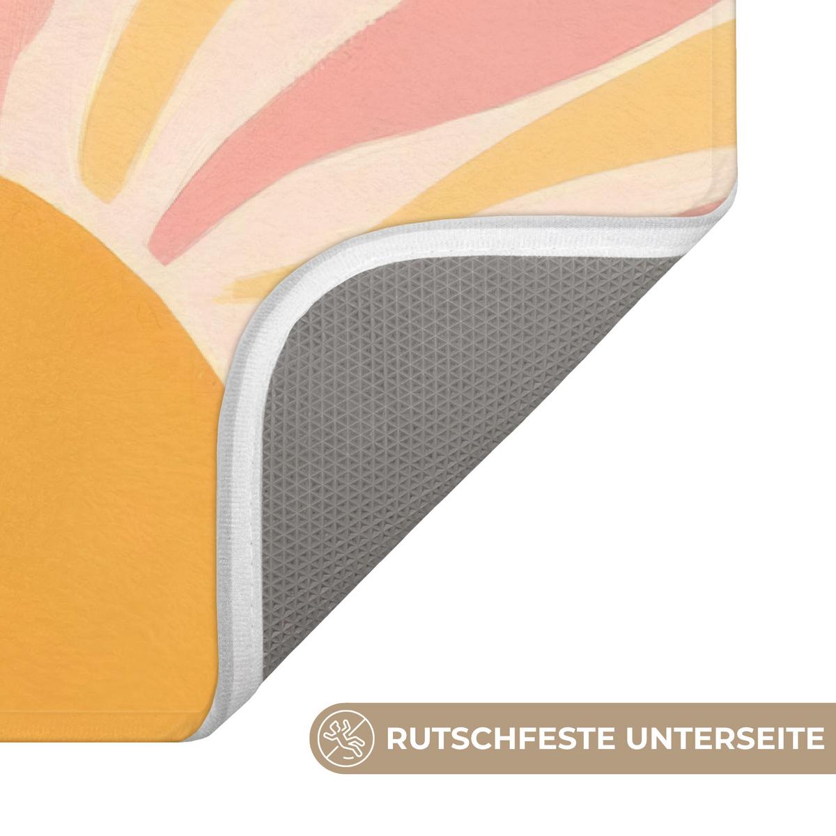 WC-VORLEGER Illustration - Sonne - Pastellfarben WC Teppich 50x80 cm - Pastellblau, Textil (50/1cm) - OnlyWow
